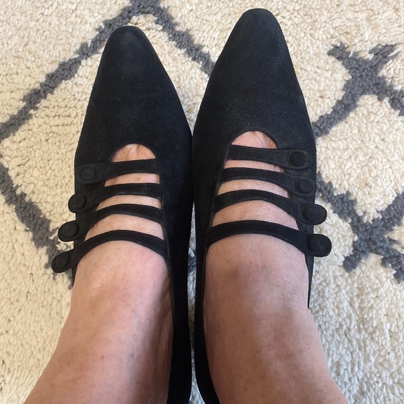 Stuart Weitzman black suede heels - Picture 1 of 5
